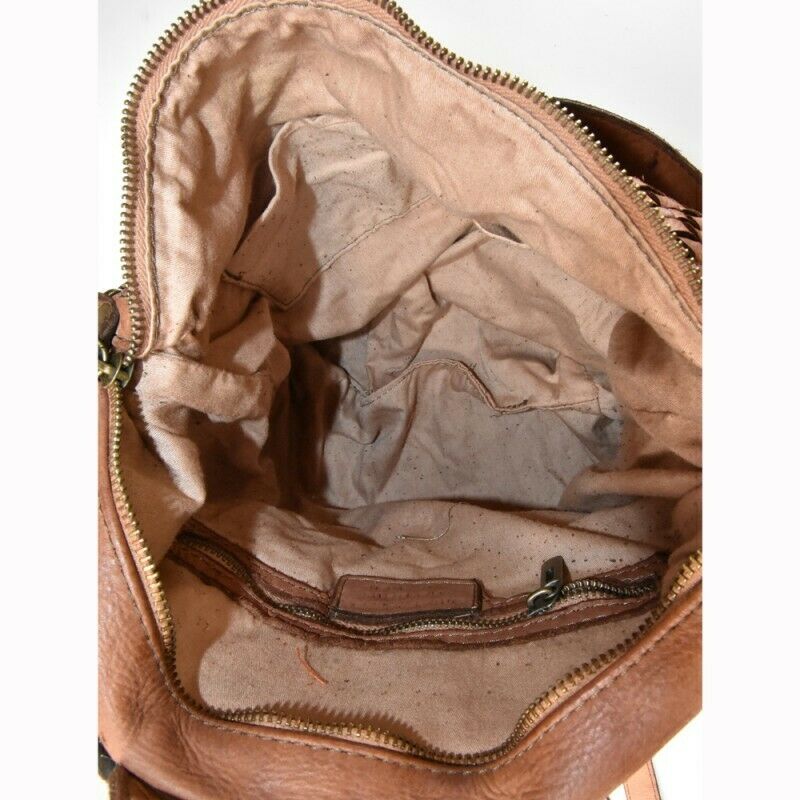 BZNA Bag Mona Gelb Backpacker Designer Rucksack Ledertasche Damenhandtasche