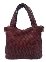 Load image into Gallery viewer, BZNA Bag Siana Weinrot Italy Designer Damen Handtasche Tasche Leder Shopper
