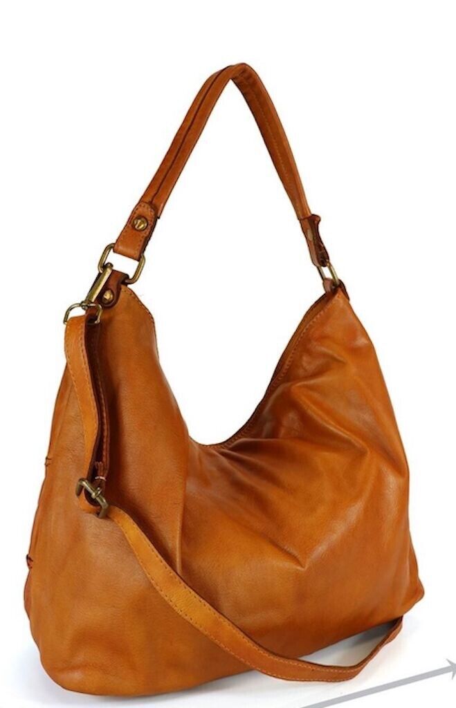 BZNA Bag Ocea Braun Italy Designer Damen Handtasche Schultertasche Tasche