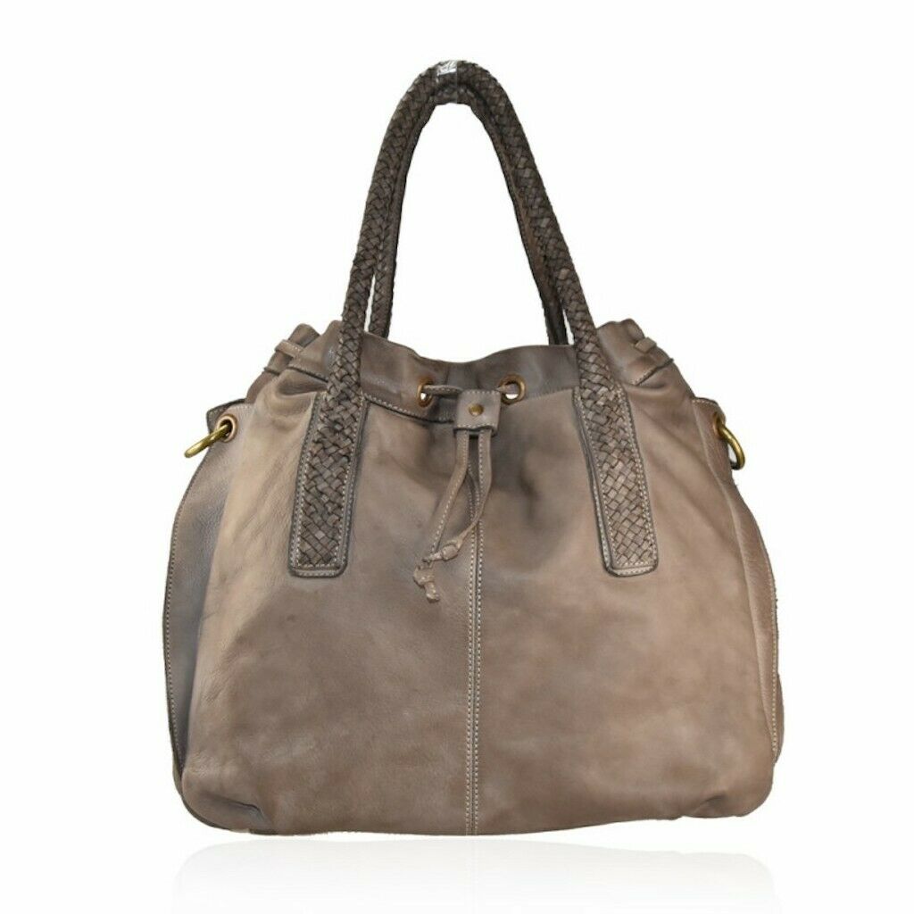 BZNA Bag Briesa Taupe Italy Designer Damen Handtasche Schultertasche Tasche