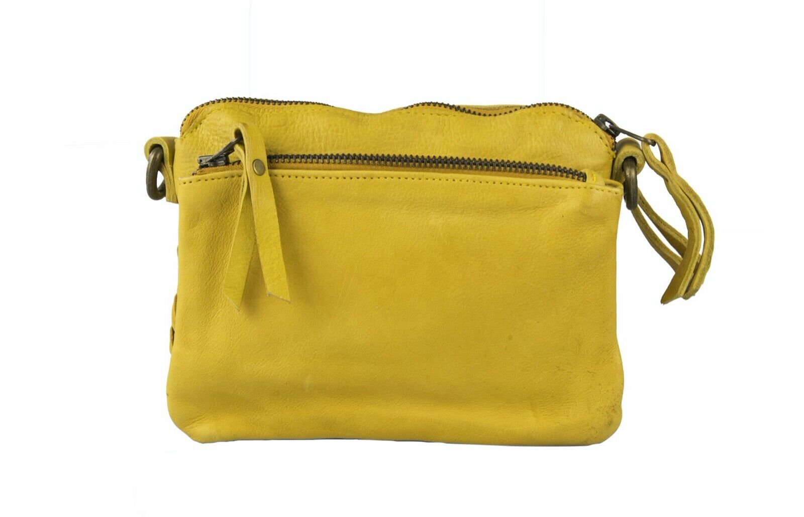 BZNA Bag Besna Gelb Clutch Italy Designer Damen Handtasche Schultertasche