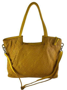 BZNA Bag Rosalie Gelb Italy Damen Handtasche Schultertasche Tasche Leder