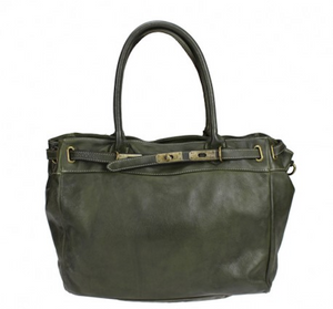 BZNA Bag Malva Grün verde vintage Italy Designer Business Damen Handtasche Leder