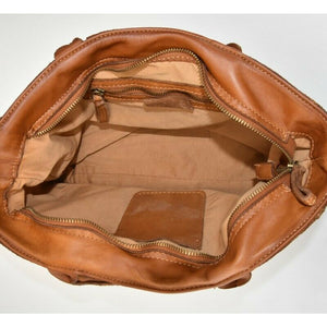BZNA Bag Jada cognac Italy Designer Damen Handtasche Schultertasche Tasche Leder