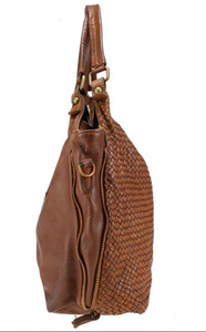 BZNA Bag Lea Braun Lederfarben Italy Designer Damen Handtasche Schultertasche