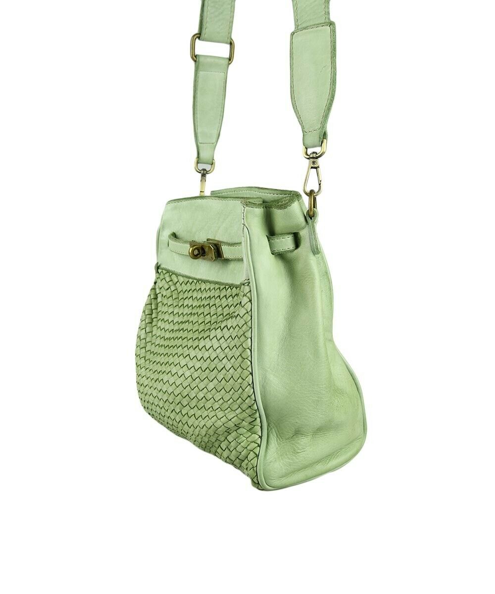 BZNA Bag Anke Grün Italy Designer Damen Handtasche Ledertasche Schultertasche