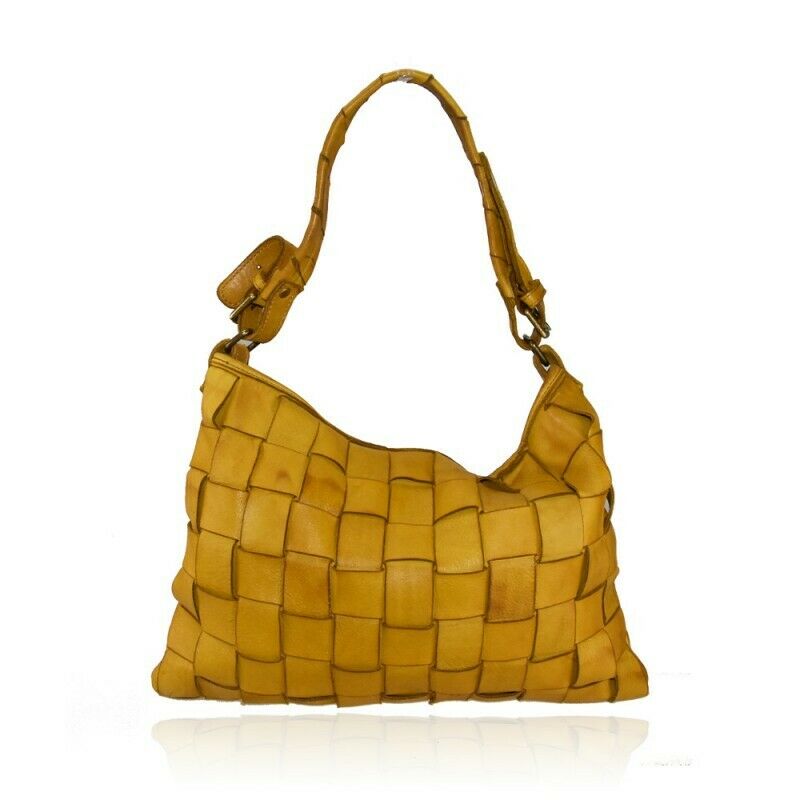 BZNA Bag Majvi Gelb Italy Designer Damen Handtasche Schultertasche Tasche