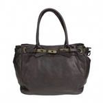 Load image into Gallery viewer, BZNA Bag Malva Braun vintage Italy Designer Business Damen Handtasche Leder
