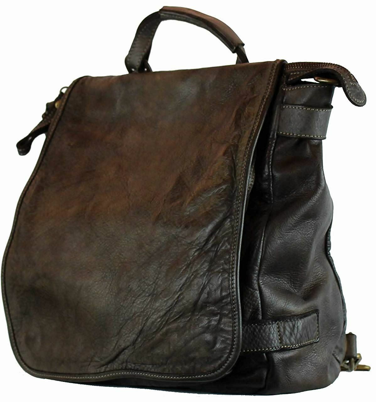 BZNA Bag Anna braun Backpacker Designer Rucksack Ledertasche Damenhandtasche