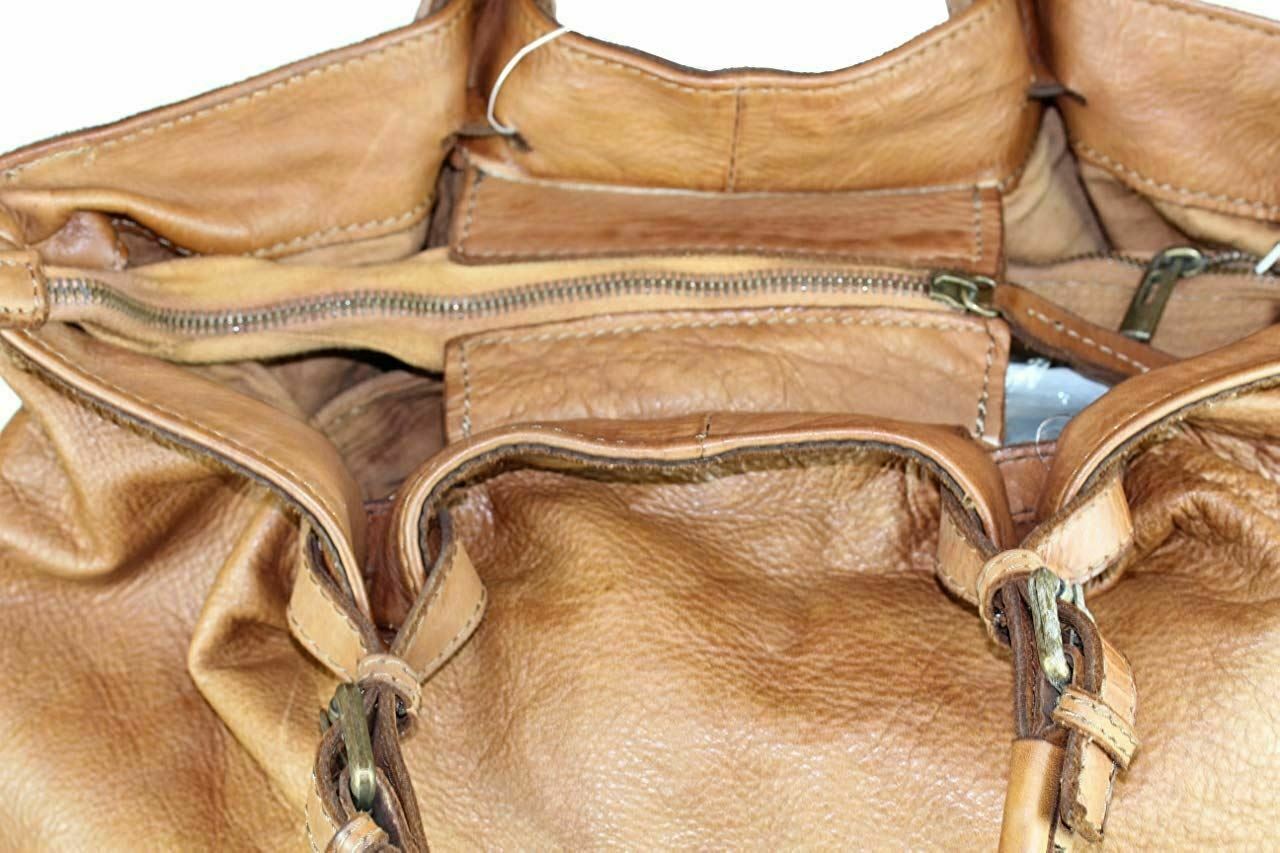 BZNA Bag Rina Grau Lederfarben Italy Designer Damen Handtasche Schultertasche