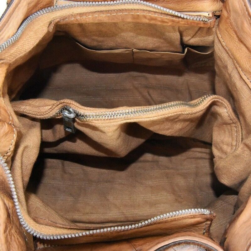 BZNA Bag Rina Blau Lederfarben Italy Designer Damen Handtasche Schultertasche