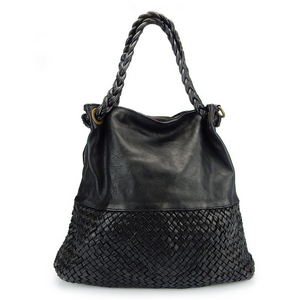 BZNA Bag May Schwarz Italy Designer Damen Handtasche Tasche Schafsleder Shopper