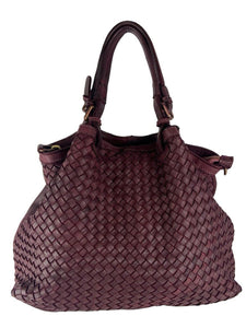 BZNA Bag Rina Weinrot Lederfarben Designer Damen Handtasche Schultertasche