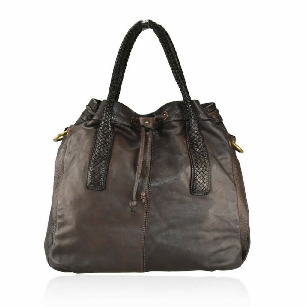 BZNA Bag Briesa Braun Italy Designer Damen Handtasche Schultertasche Tasche