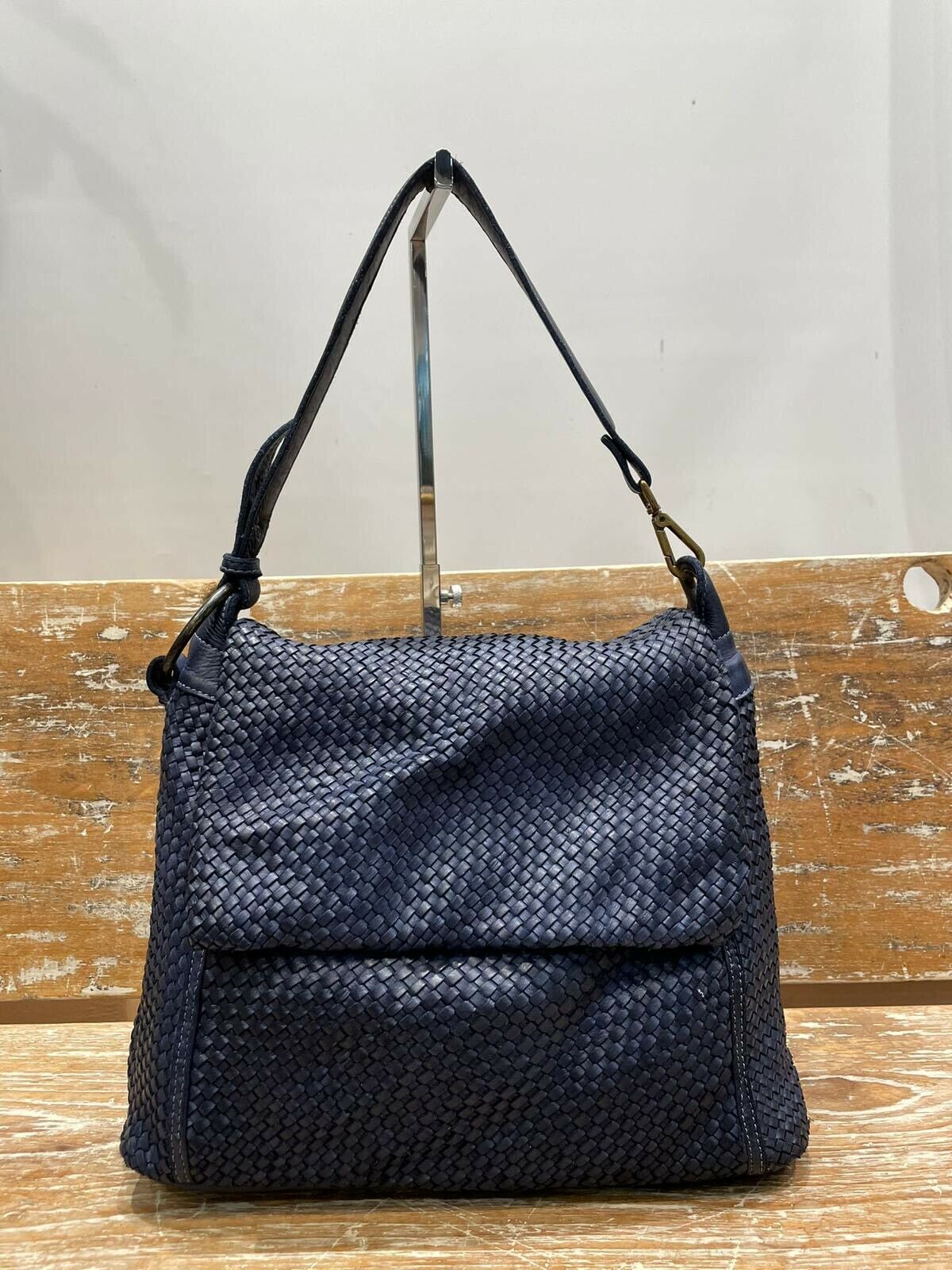 BZNA Bag Tarja Blau Italy Designer Messenger Damen Handtasche Schultertasche