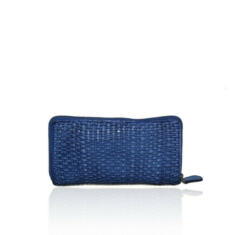 BZNA Berlin Zoya Blau Wallet Leather Leder Portemonnaie Geldbörse Clutch - B Z N A
