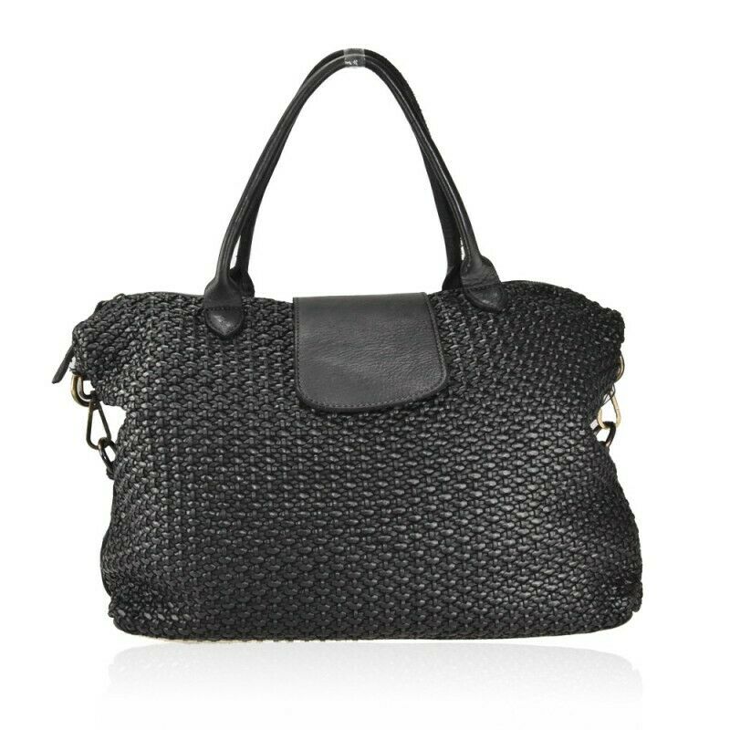 BZNA Bag Alesa Black Italy Designer Damen Ledertasche Handtasche Schultertasche
