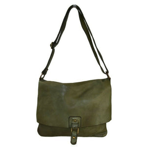 BZNA Bag Pina  Grün Italy Designer Messenger Damen Handtasche Schultertasche