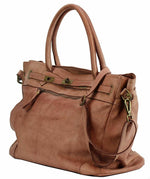Load image into Gallery viewer, BZNA Bag Mila Beige vintage Italy Designer Business Damen Handtasche Ledertasche
