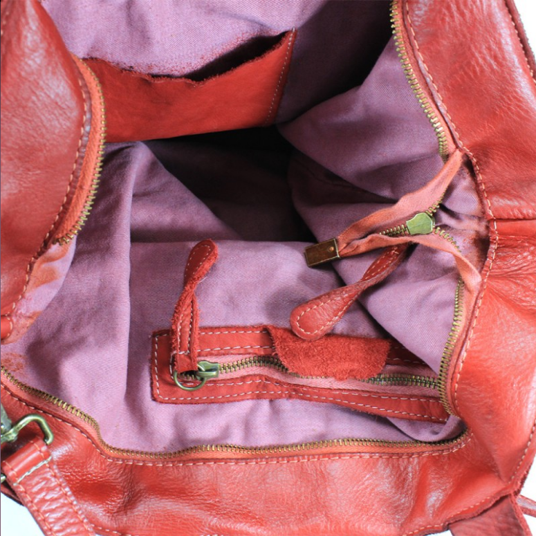 BZNA Bag Naomi Orange Italy Designer Damen Handtasche Ledertasche Tasche Shopper