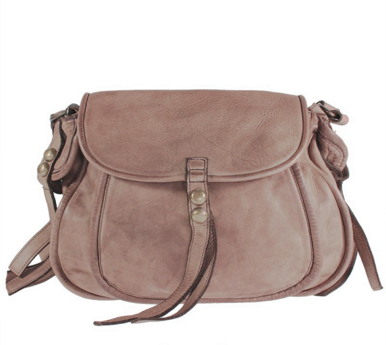 BZNA Bag Kiara Rosa italy Designer Leder Schulter Ledertasche Umhänge Tasche
