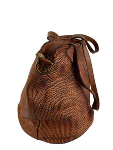BZNA Bag Misa Cognac Italy Vintage Schultertasche Designer Handtasche Leder