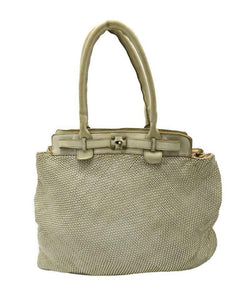 BZNA Bag Daria Beige vintage Designer Damen Leder Handtasche Schultertasche