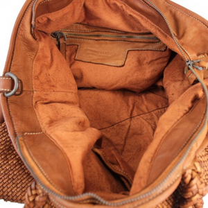 BZNA Bag Rozen Braun Italy Vintage Schultertasche Designer Damen Handtasche
