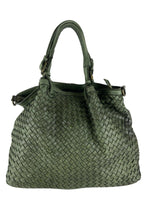 Load image into Gallery viewer, BZNA Bag Rina Grün Lederfarben Italy Designer Damen Handtasche Schultertasche
