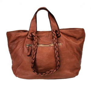 BZNA Bag Larissa Braun Italy Designer Damen Handtasche Schultertasche Tasche
