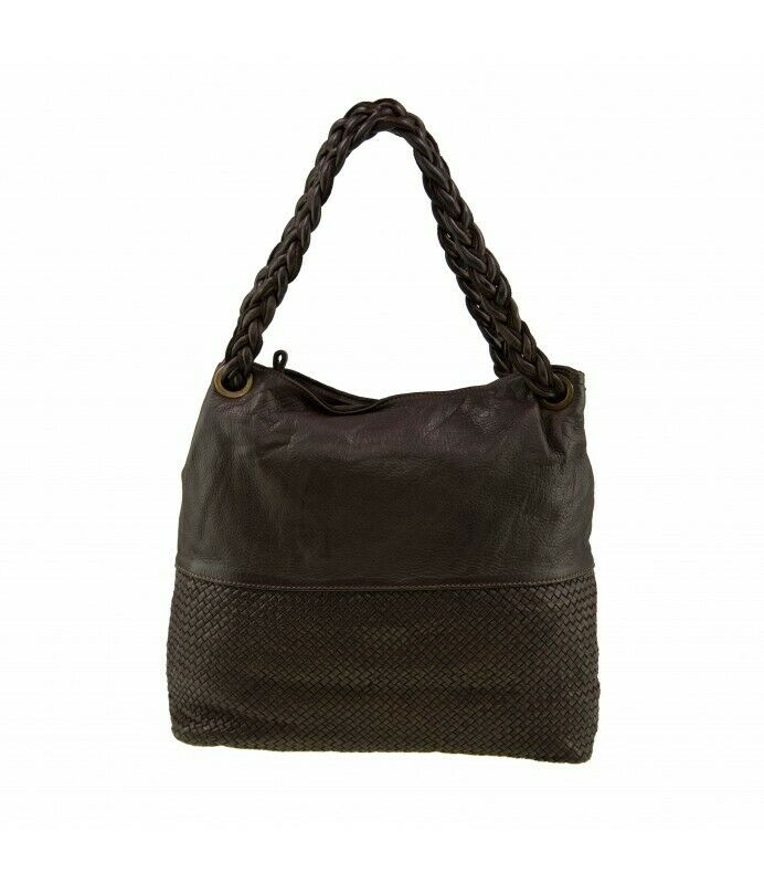 BZNA Bag May Braun Italy Designer Damen Handtasche Tasche Schafsleder Shopper