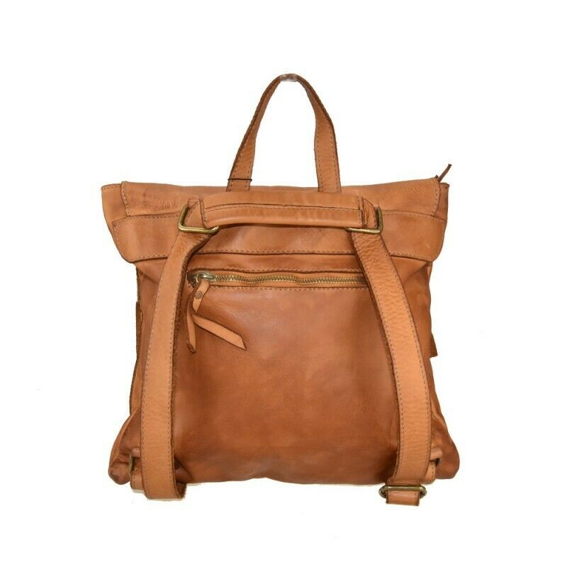BZNA Bag Pepe Taupe Backpacker Designer Rucksack Damenhandtasche Schultertasche