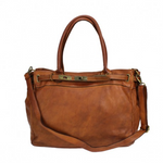 Load image into Gallery viewer, BZNA Bag Malva Cognac vintage Italy Designer Business Damen Handtasche Leder
