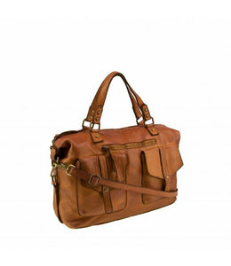 BZNA Bag Fanita Cognac Italy Designer Damen Handtasche Schultertasche Tasche