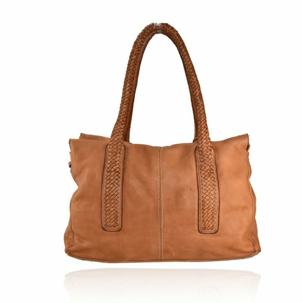 BZNA Bag Sinsa Cognac Italy Designer Messenger Damen Ledertasche Handtasche