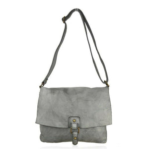 BZNA Bag Pina Grau Italy Designer Messenger Damen Handtasche Schultertasche