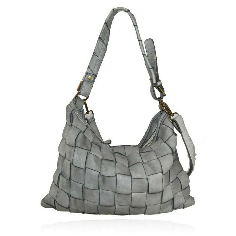 BZNA Bag Majvi grau Italy Designer Damen Handtasche Schultertasche Tasche