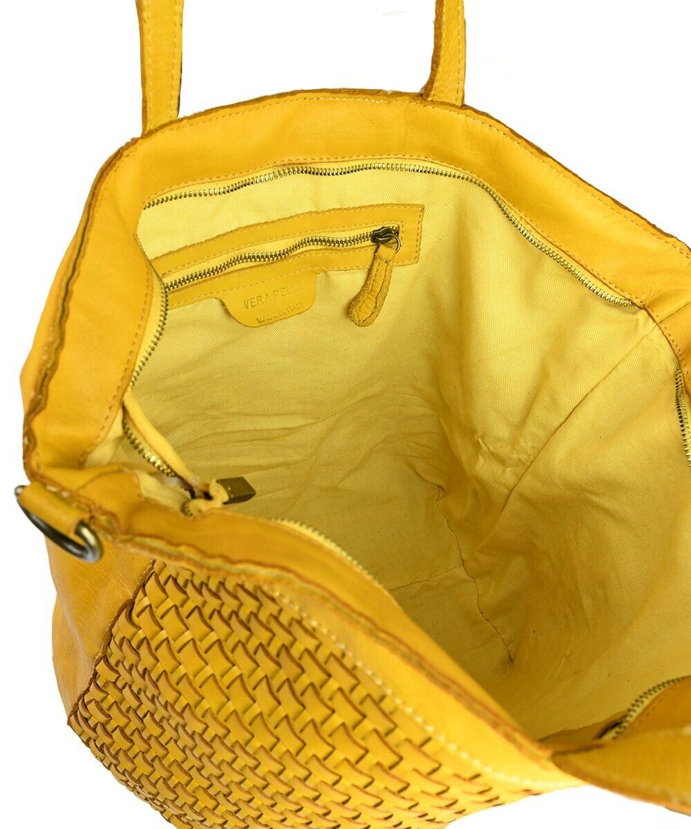 BZNA Bag Goya Cognac Italy Vintage Schultertasche Designer Handtasche Leder