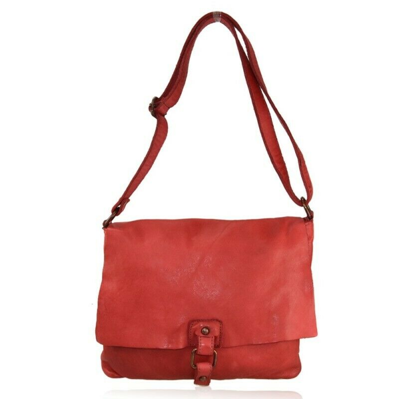 BZNA Bag Pina Rot Italy Designer Messenger Damen Handtasche Schultertasche