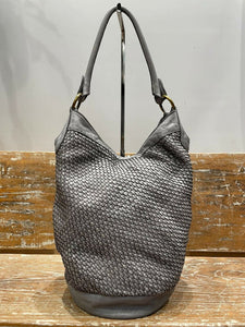 BZNA Bag Taina Grau Italy Designer Damen Handtasche Schultertasche Tasche