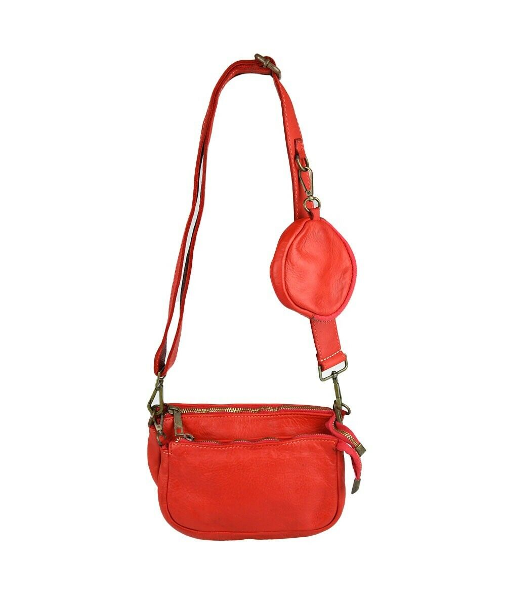 BZNA Bag Ljuba Rot Clutch Italy Designer Damen Handtasche Schultertasche