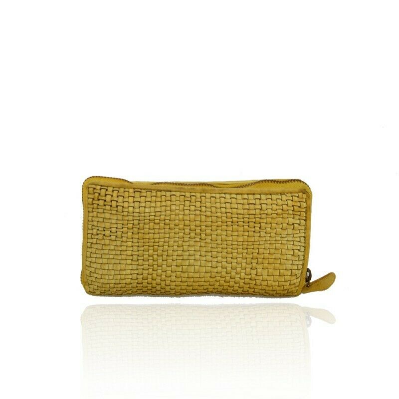 BZNA Berlin Zoya Gelb Wallet Leather Leder Portemonnaie Geldbörse Clutch - B Z N A