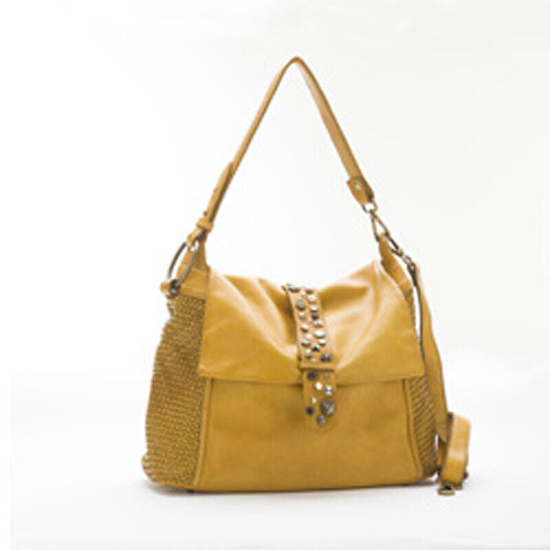 BZNA Bag Amanda Gelb Italy Designer Messenger Damen Handtasche Schultertasche