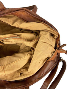 BZNA Bag Patti Cognac Italy Vintage Schultertasche Designer Handtasche Leder