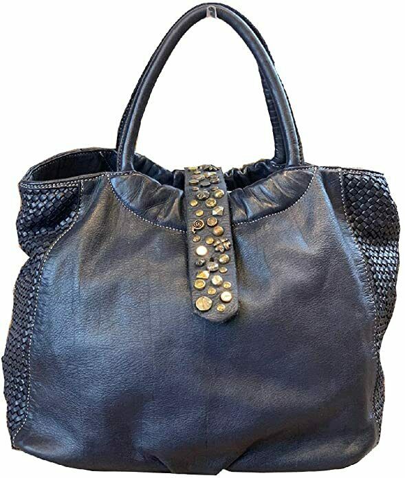 BZNA Bag Livia Blau Italy Designer Damen Handtasche Schultertasche Tasche