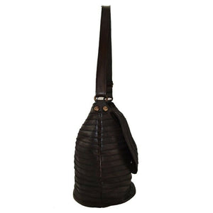 BZNA Bag Hazel Black Italy Designer Beutel Umhängetasche Damen Handtasche Leder