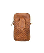 Load image into Gallery viewer, BZNA Bag Lilja Cognac Designer mobile Handytasche Ledertasche Umhängetasche

