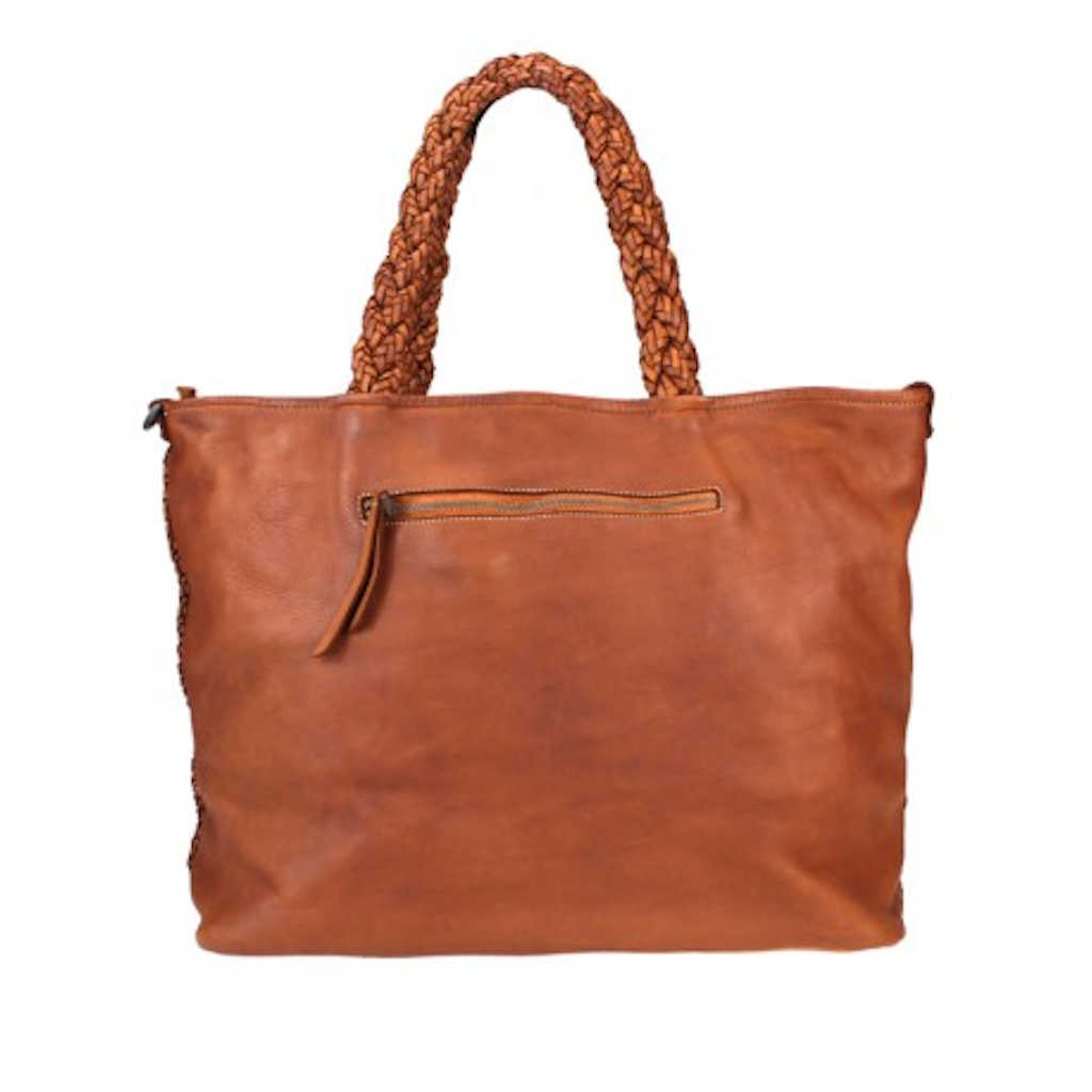 BZNA Bag Rozen Taupe Italy Vintage Schultertasche Designer Damen Handtasche