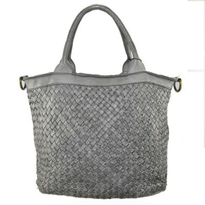 BZNA Bag Xenia Grau Italy Designer Damen Handtasche Tasche Leder Shopper