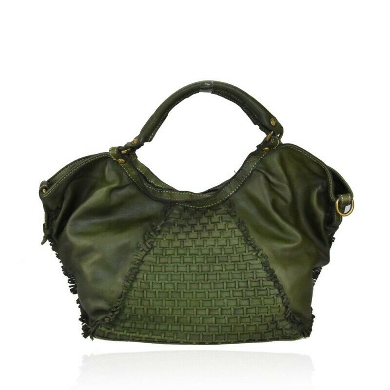 BZNA Bag Shira Grün Italy Designer Handtasche Schultertasche Tasche Leder